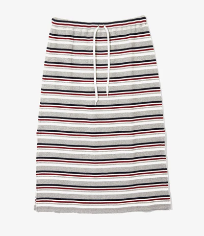 Women's Pencil Skirt - H. Grey - Random Stripe